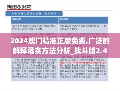 2024澳门精准正版免费,广泛的解释落实方法分析_战斗版2.421