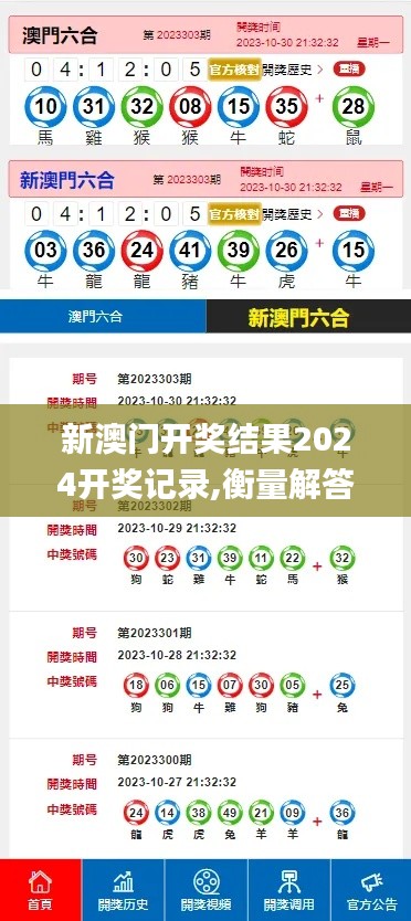 新澳门开奖结果2024开奖记录,衡量解答解释落实_6DM12.883
