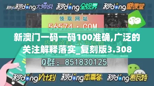 新澳门一码一码100准确,广泛的关注解释落实_复刻版3.308