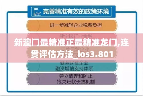新澳门最精准正最精准龙门,连贯评估方法_ios3.801