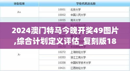 2024澳门特马今晚开奖49图片,综合计划定义评估_复刻版18.311