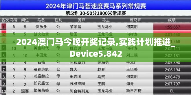 2024澳门马今晚开奖记录,实践计划推进_Device5.842