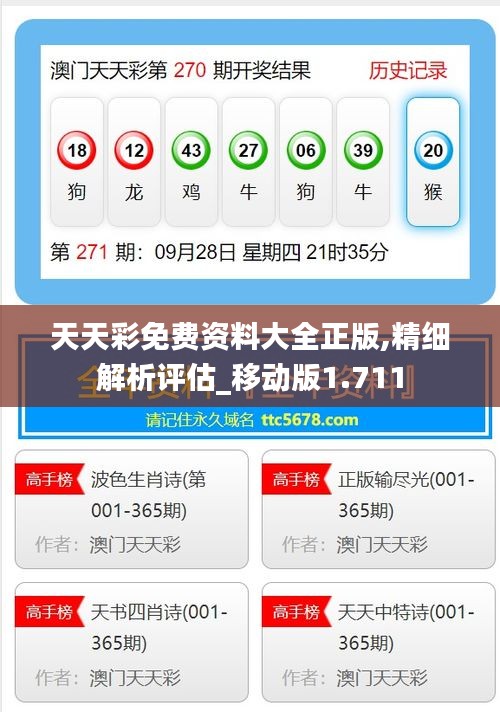 天天彩免费资料大全正版,精细解析评估_移动版1.711