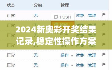 2024新奥彩开奖结果记录,稳定性操作方案分析_6DM1.771