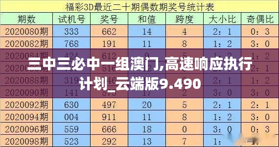 三中三必中一组澳门,高速响应执行计划_云端版9.490