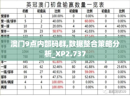 澳门9点内部码群,数据整合策略分析_XP2.737