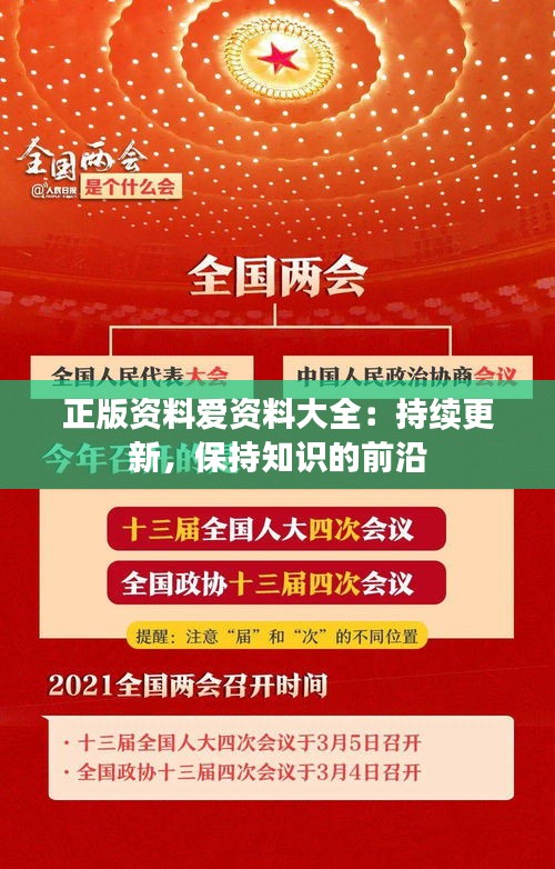 正版资料爱资料大全：持续更新，保持知识的前沿