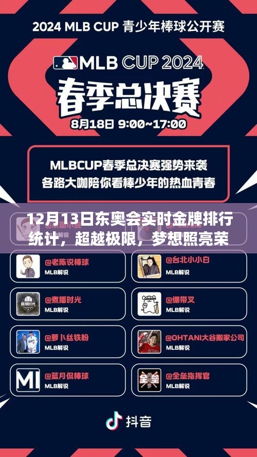 东奥会金牌排行背后的励志故事，超越极限，梦想照亮荣耀时刻（实时更新）