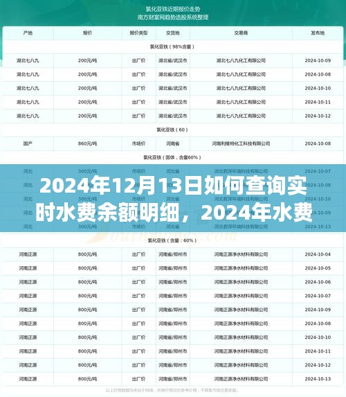 2024年水费余额实时查询指南，掌握水费动态，体验智能生活