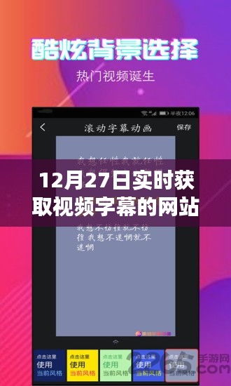 实时获取视频字幕网站，12月27日更新