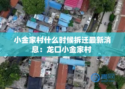 小金家村什么时候拆迁最新消息：龙口小金家村 