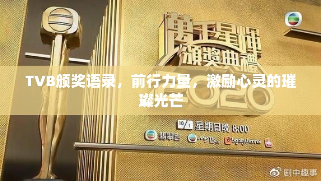 TVB颁奖语录，前行力量，激励心灵的璀璨光芒