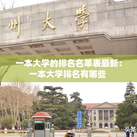 一本大学的排名名单表最新：一本大学排名有哪些 