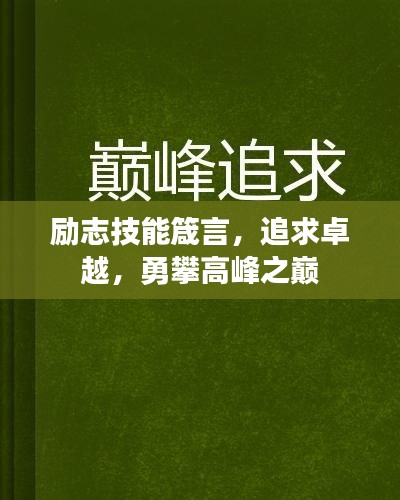励志技能箴言，追求卓越，勇攀高峰之巅