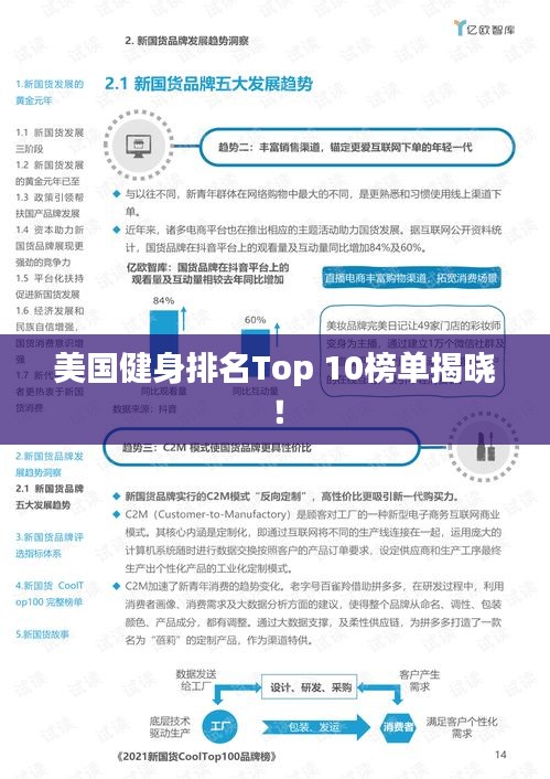 美国健身排名Top 10榜单揭晓！