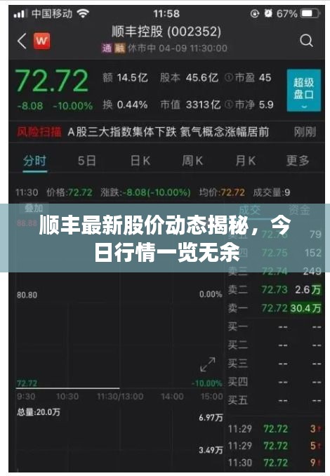 顺丰最新股价动态揭秘，今日行情一览无余