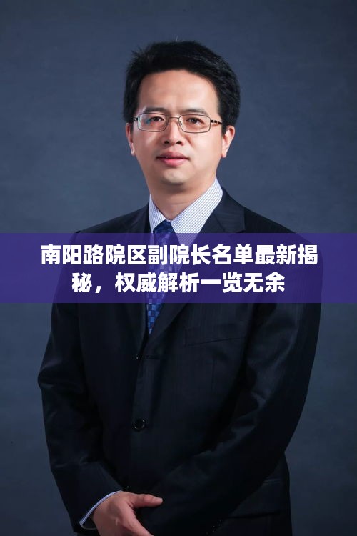 南阳路院区副院长名单最新揭秘，权威解析一览无余