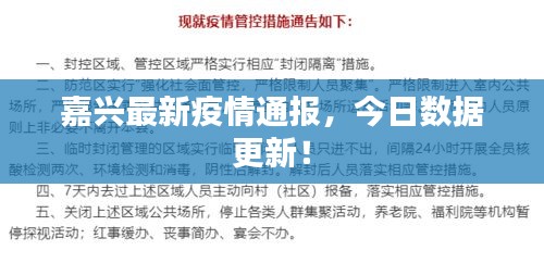 嘉兴最新疫情通报，今日数据更新！