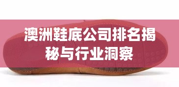 澳洲鞋底公司排名揭秘与行业洞察