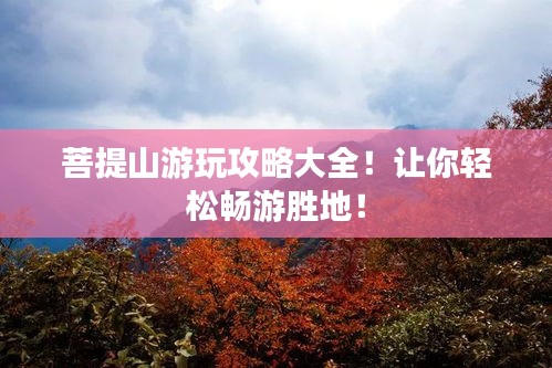 菩提山游玩攻略大全！让你轻松畅游胜地！