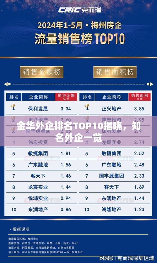 金华外企排名TOP10揭晓，知名外企一览