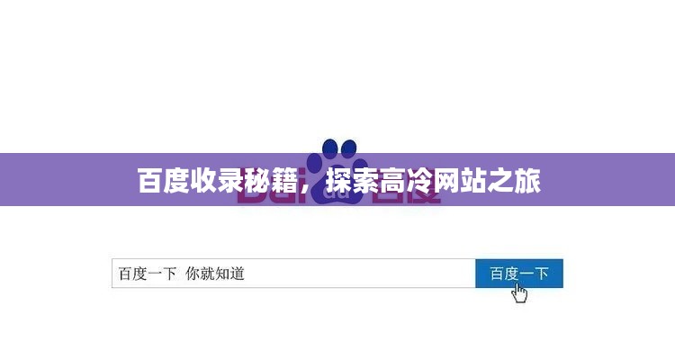 百度收录秘籍，探索高冷网站之旅
