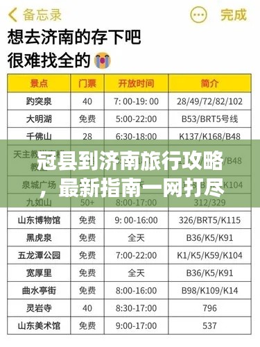 冠县到济南旅行攻略，最新指南一网打尽！