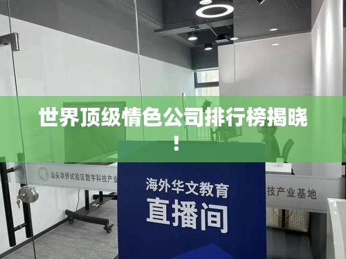 世界顶级情色公司排行榜揭晓！