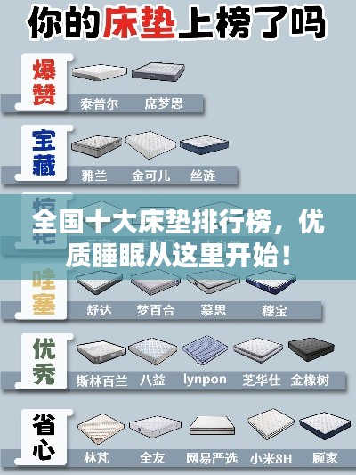 全国十大床垫排行榜，优质睡眠从这里开始！