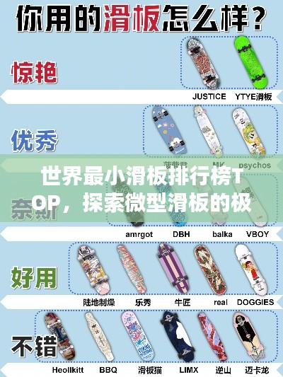 世界最小滑板排行榜TOP，探索微型滑板的极致魅力！