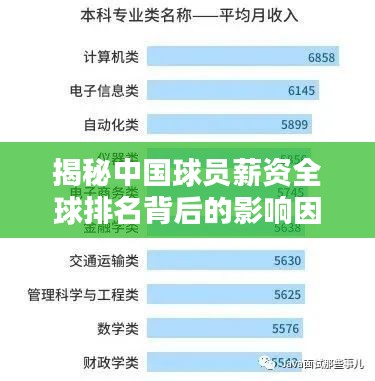 揭秘中国球员薪资全球排名背后的影响因素