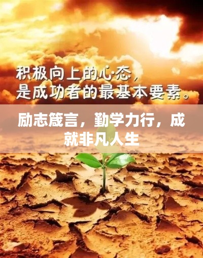 励志箴言，勤学力行，成就非凡人生