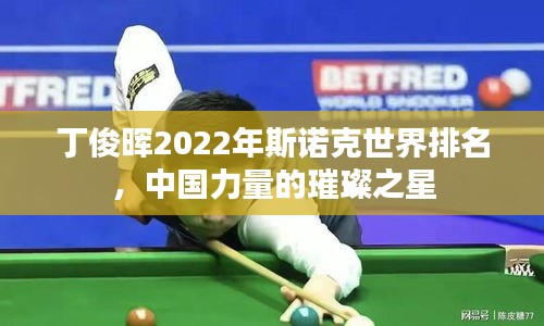 丁俊晖2022年斯诺克世界排名，中国力量的璀璨之星