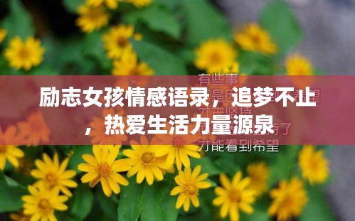 励志女孩情感语录，追梦不止，热爱生活力量源泉
