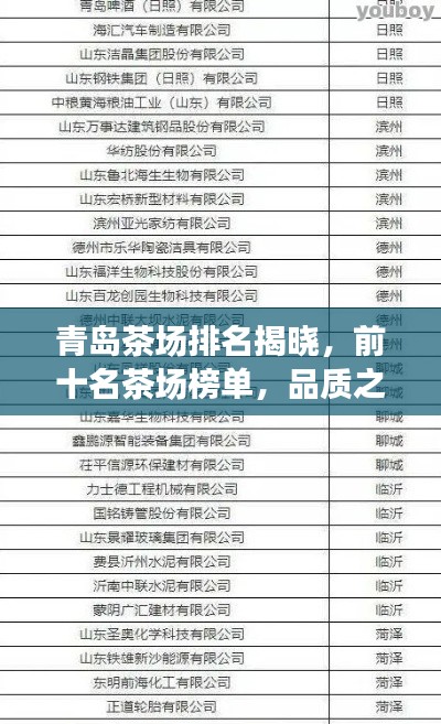 青岛茶场排名揭晓，前十名茶场榜单，品质之选！