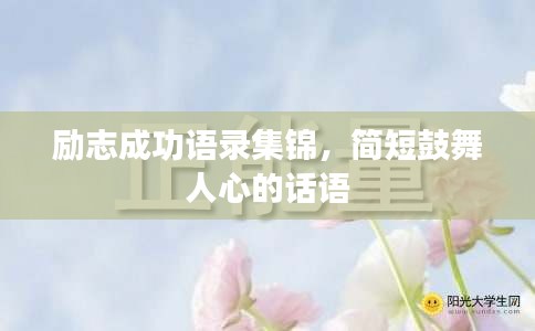 励志成功语录集锦，简短鼓舞人心的话语
