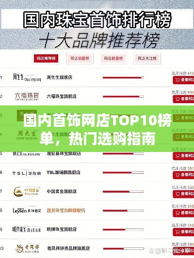 国内首饰网店TOP10榜单，热门选购指南