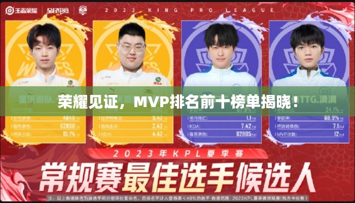 荣耀见证，MVP排名前十榜单揭晓！