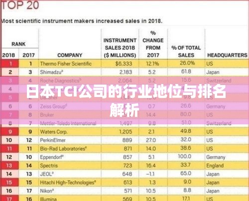 日本TCI公司的行业地位与排名解析