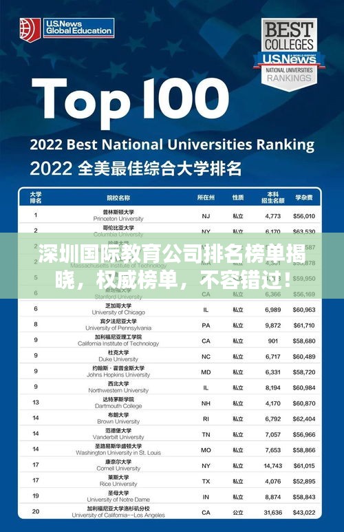 深圳国际教育公司排名榜单揭晓，权威榜单，不容错过！
