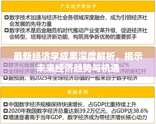 最新经济学成果深度解析，揭示未来经济趋势与机遇