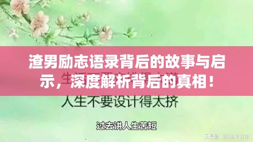 渣男励志语录背后的故事与启示，深度解析背后的真相！