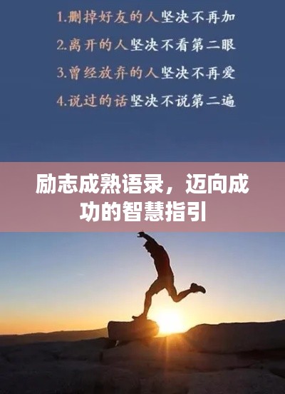 励志成熟语录，迈向成功的智慧指引