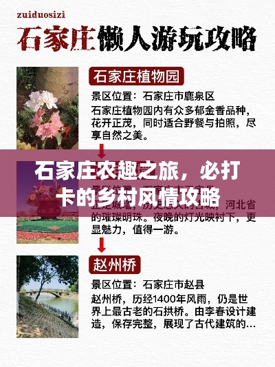 石家庄农趣之旅，必打卡的乡村风情攻略