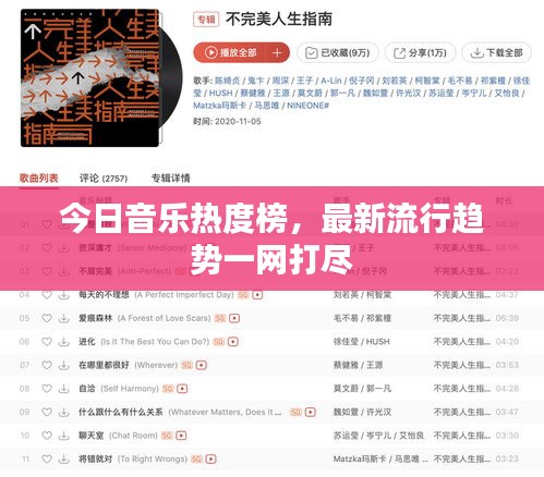今日音乐热度榜，最新流行趋势一网打尽